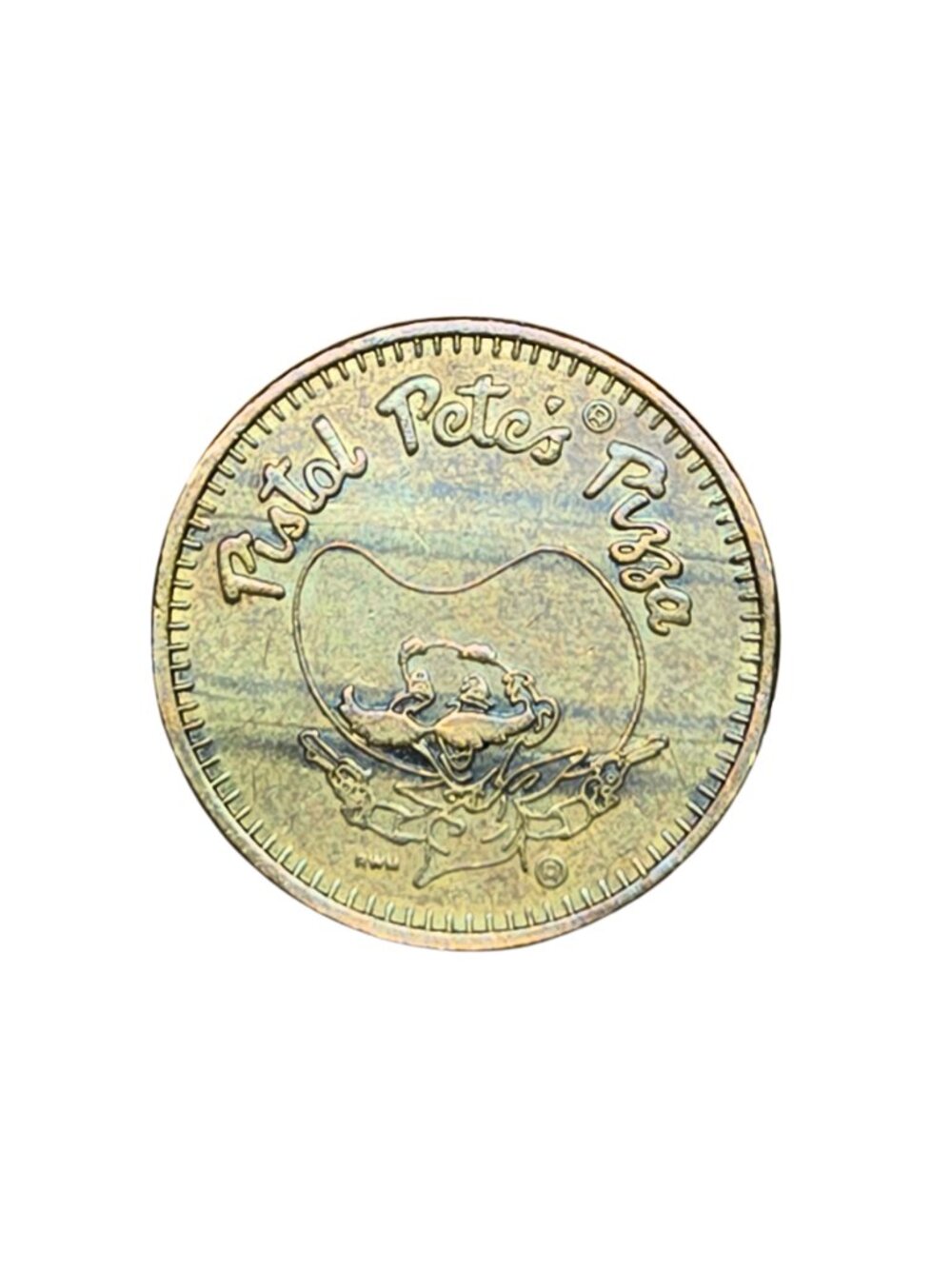 Vintage Pistol Pete's Pizza Arcade Video Game Grooved Token Phoenix, Arizona